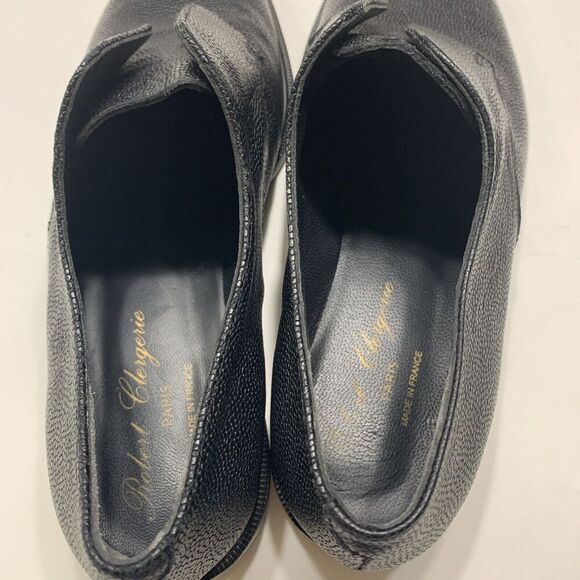 ROBERT CLERGERIE Women’s Black Slip on Leather Loafer Shoe 36.5 Made In France - Picture 13 of 16